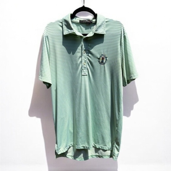 🌻Ralph Lauren "2014 US Open Pinehurst #2" Golf Polo {Green w/White Stripes} M - Picture 2 of 10